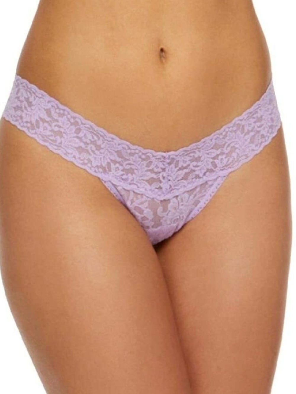 Betsey Johnson Women's 3Pack Lavender,white&beige Lace Low-Rise Thong Large NWOT